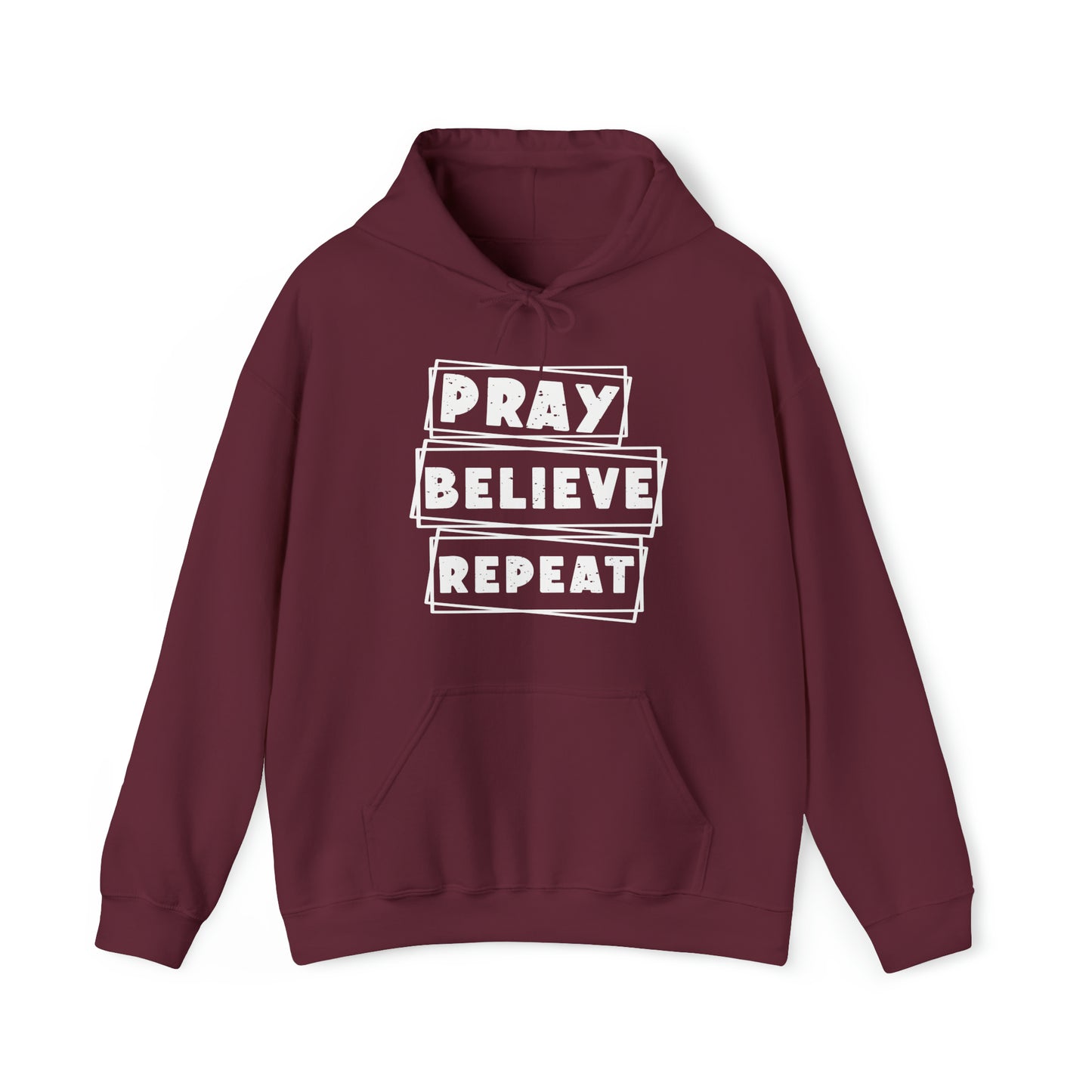 Pray Believe Repeat Unisex Heavy Blend™ Hooded Sweatshirt