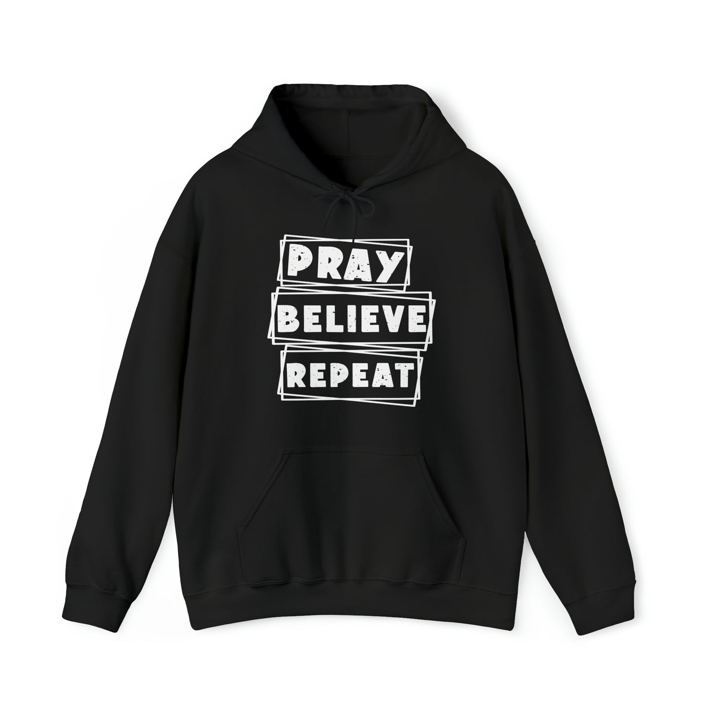 Pray Believe Repeat Unisex Heavy Blend™ Hooded Sweatshirt