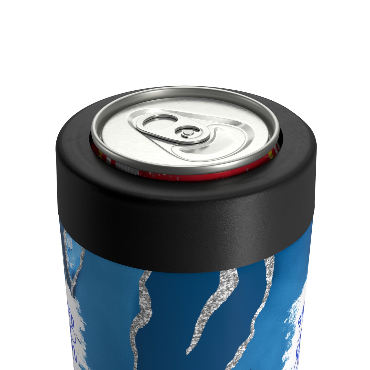 She is Clothed in Strength Blue 12oz Can Holder