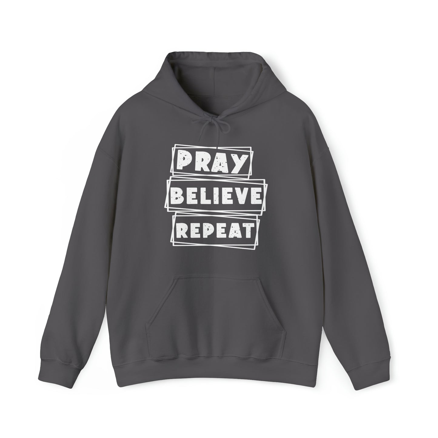 Pray Believe Repeat Unisex Heavy Blend™ Hooded Sweatshirt