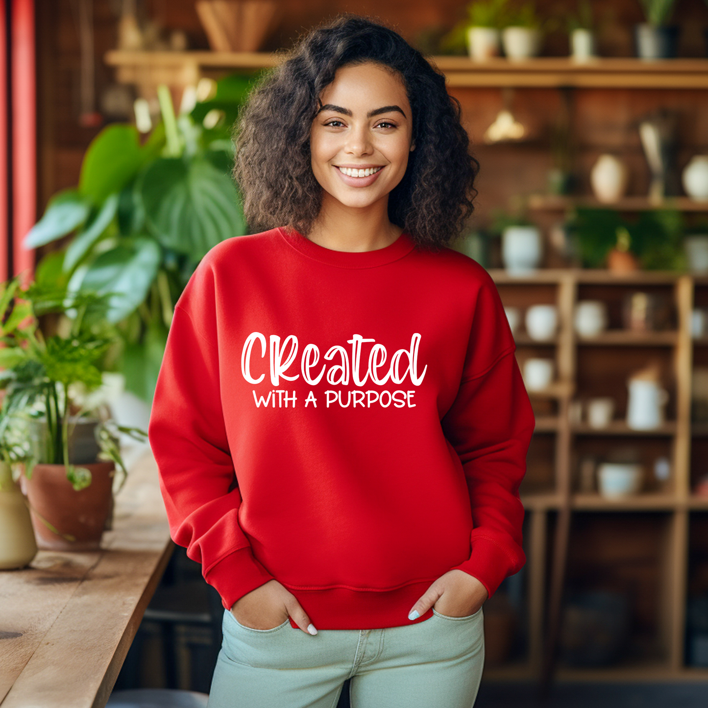 Created With A Purpose Crewneck Sweatshirt