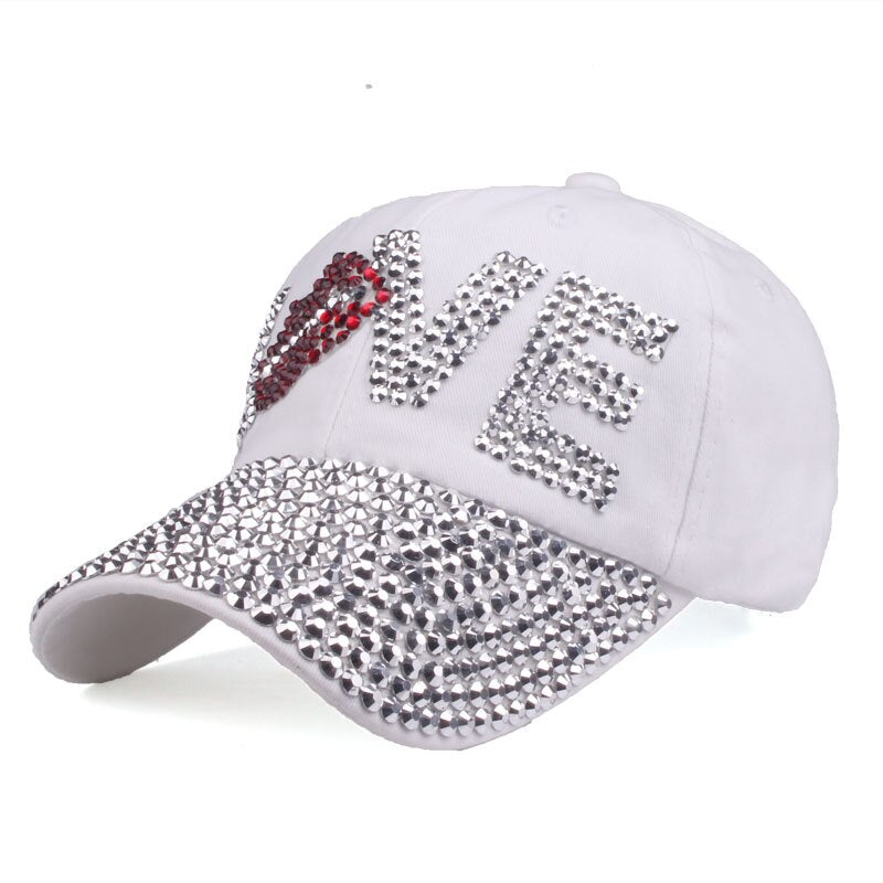 Baseball Caps New Style Letter LOVE Cap For Women Rhinestone