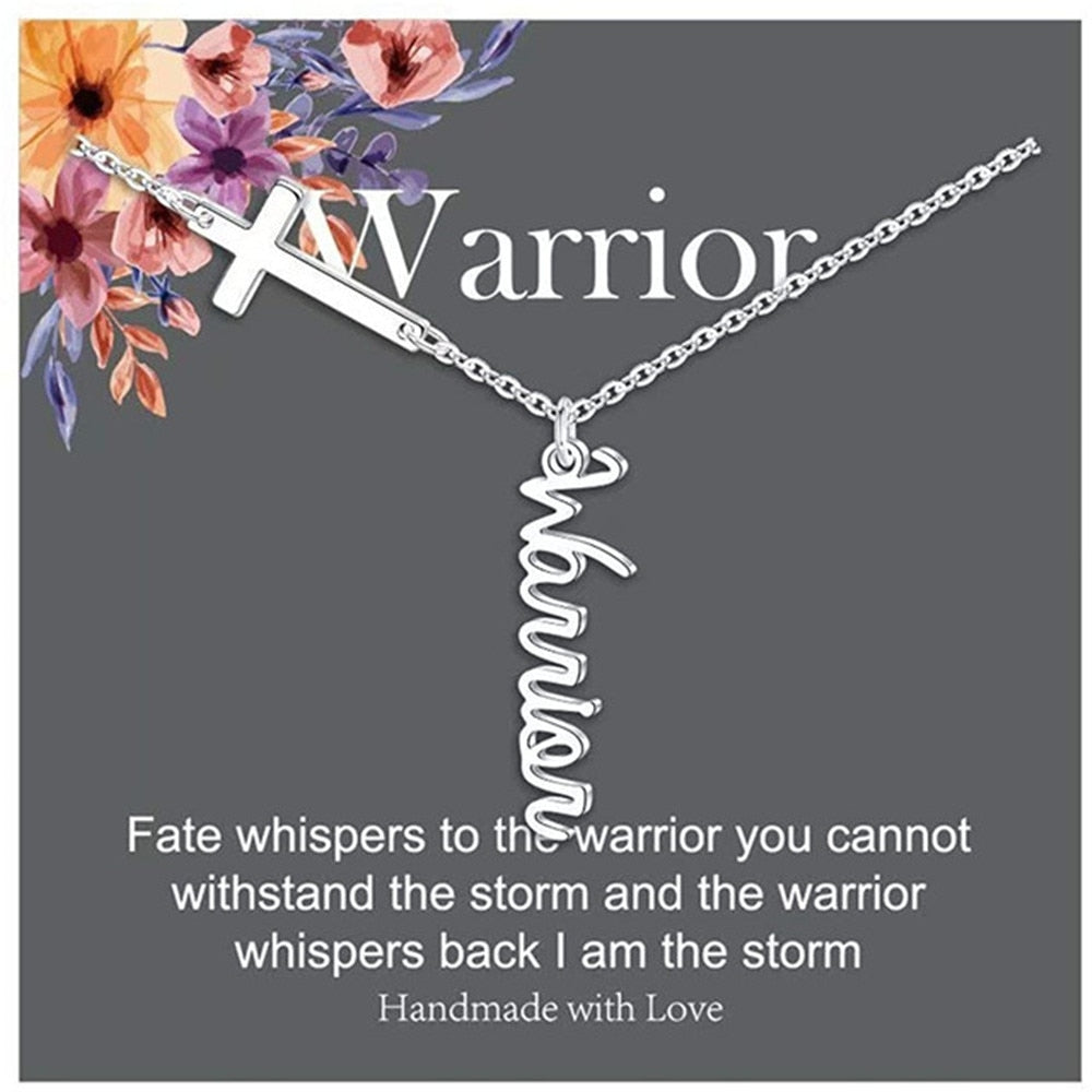 Cross Pendant Necklace for Women Religious Gift Hope Faith Jesus Love Blessed
