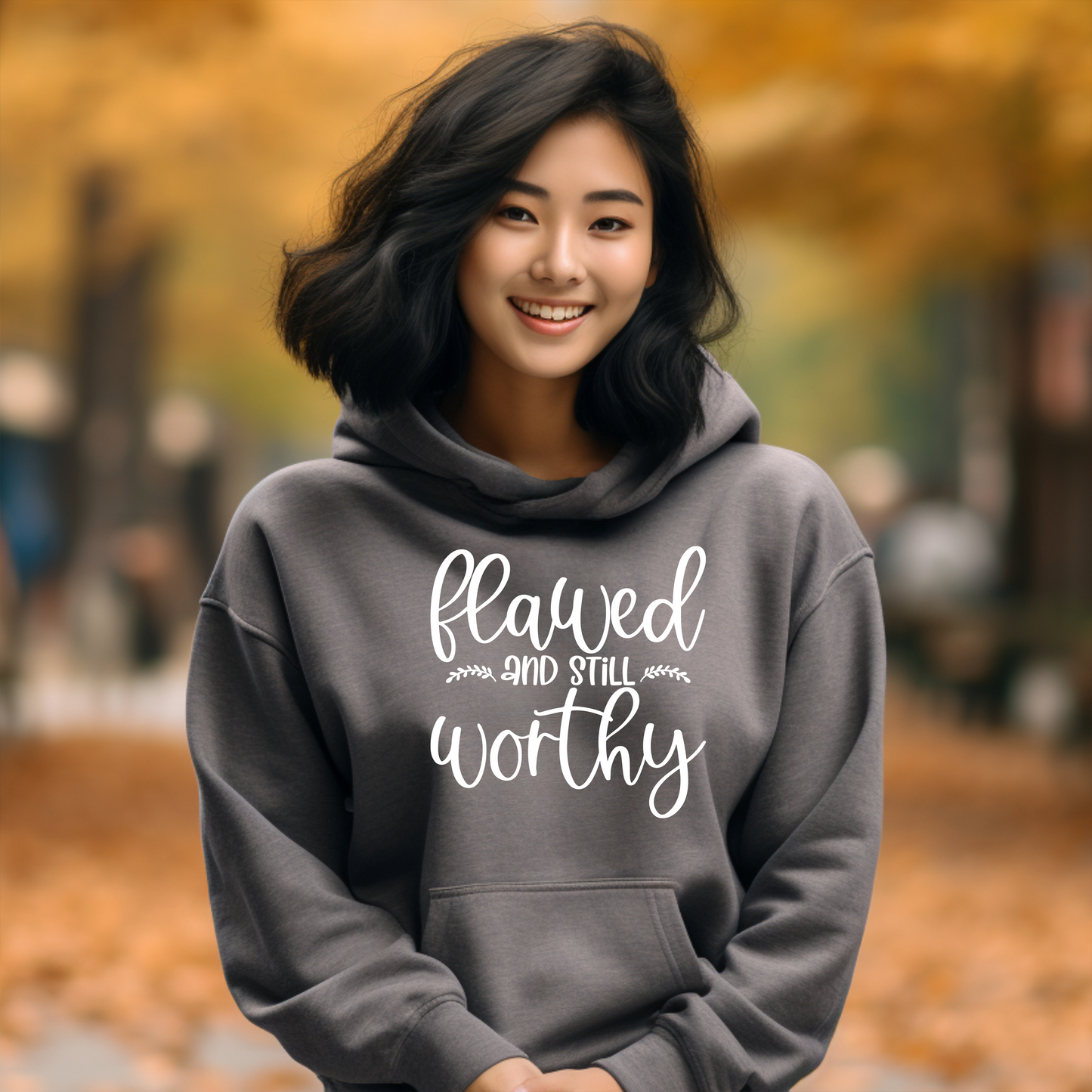 Flawed and Still Worthy Unisex Heavy Blend™ Hooded Sweatshirt