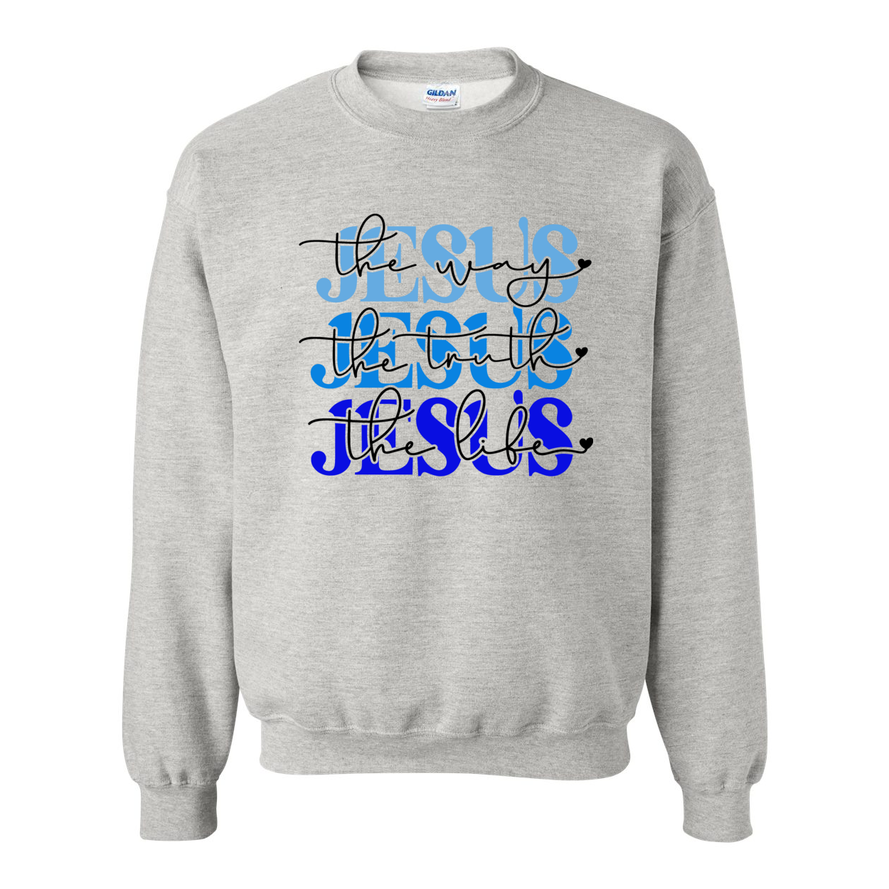 Jesus is The Way Blue Crewneck Sweatshirt