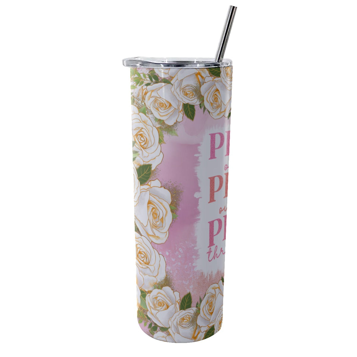 Pray Over It Tumbler With Stainless Steel Straw 20oz