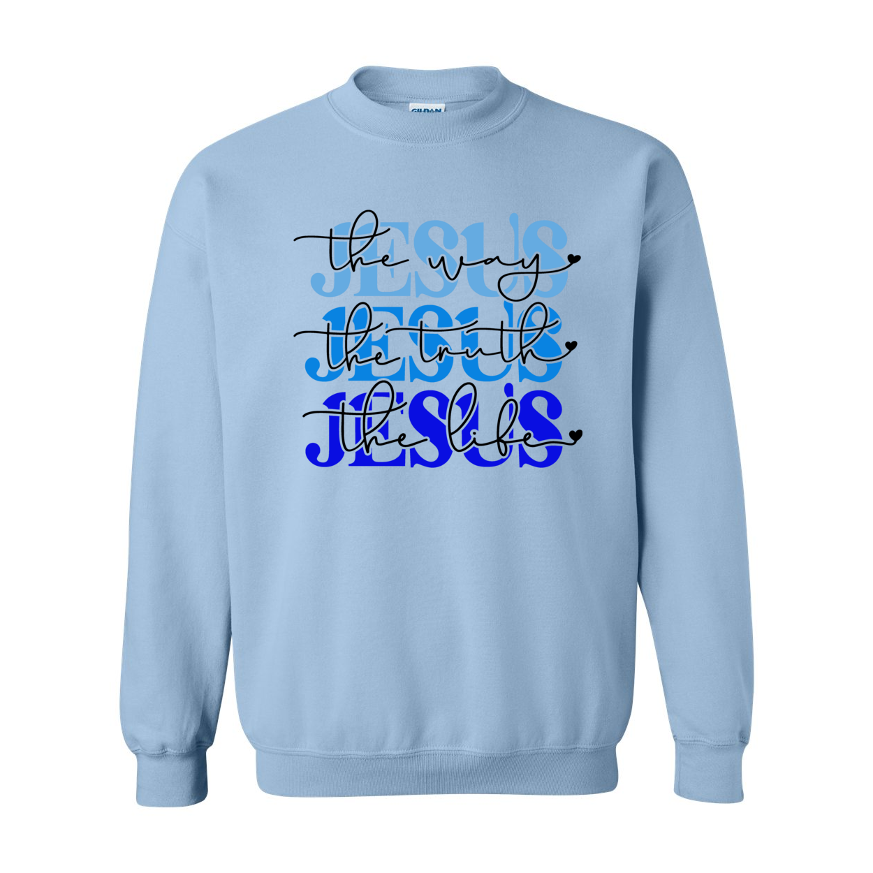 Jesus is The Way Blue Crewneck Sweatshirt