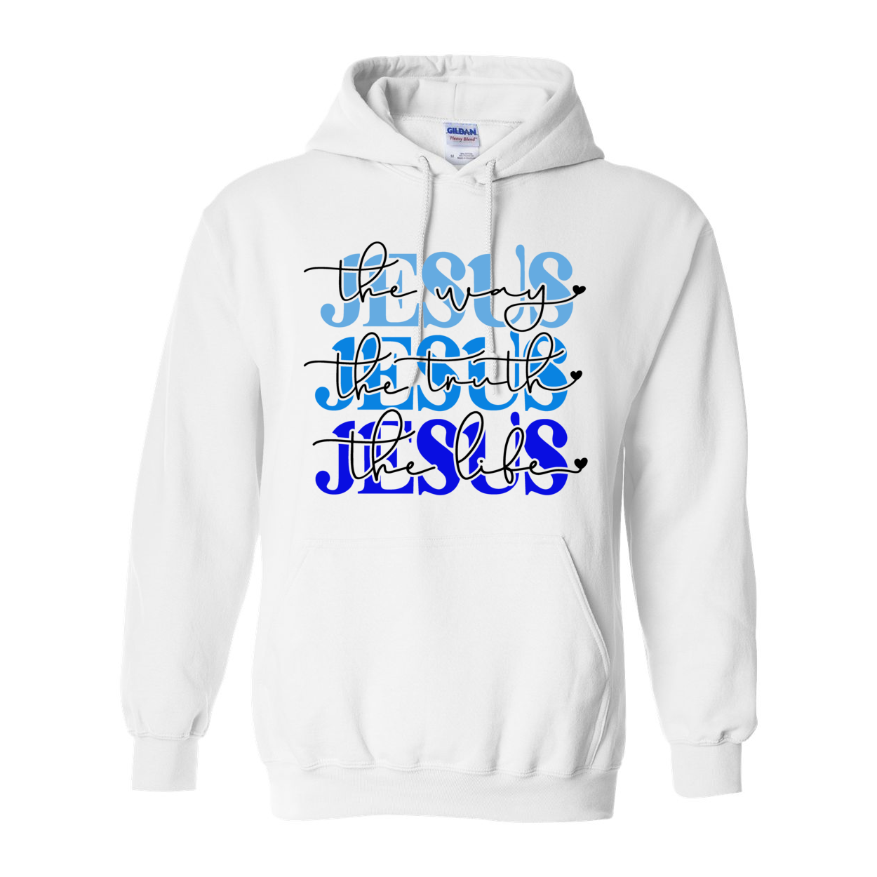 Jesus is The Way Blue Hooded Sweatshirt
