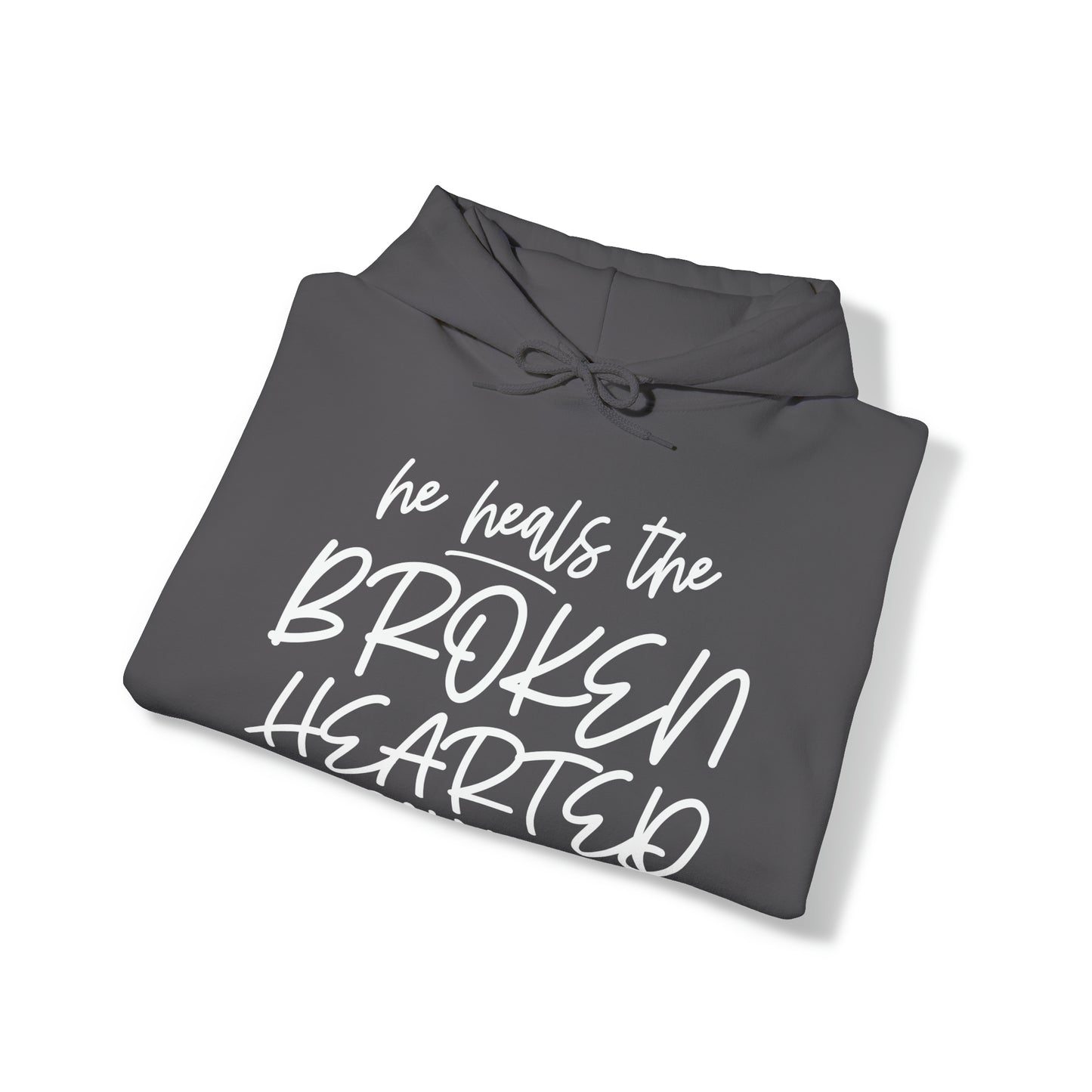 He Heals The Broken Hearted Unisex Heavy Blend™ Hooded Sweatshirt