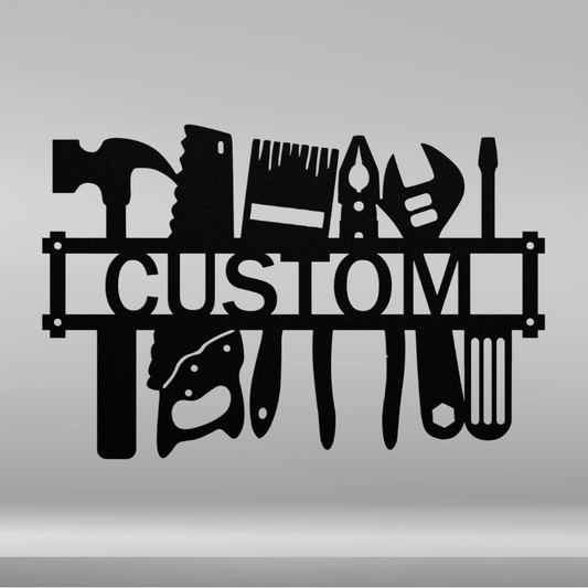 Custom Tool Belt Metal Sign