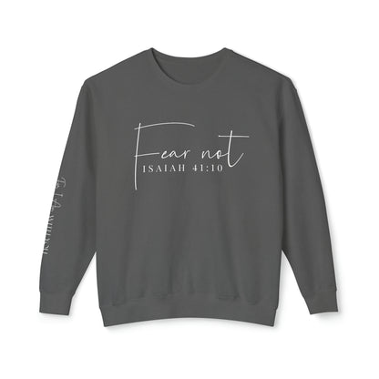 Fear Not, For I Am With You Christian Bible Verse Scriptures Unisex Lightweight Crewneck Sweatshirt