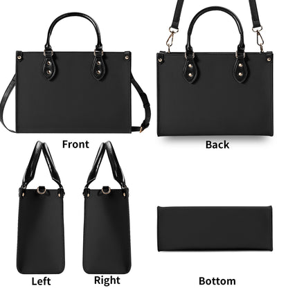 Butterfly and Flower Print Custom Name Leather Handbags for Women Elegant Casual Totes Shoulder Bag Commuter Shopping Messenger