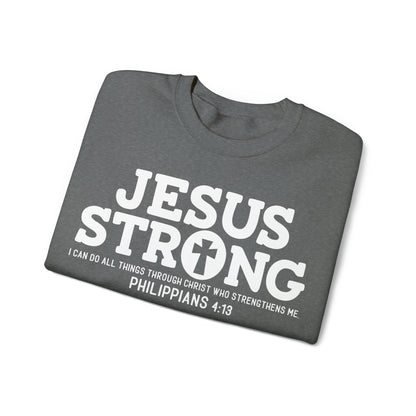 Jesus Strong Phil 4:13 Unisex Heavy Blend™ Crewneck Sweatshirt