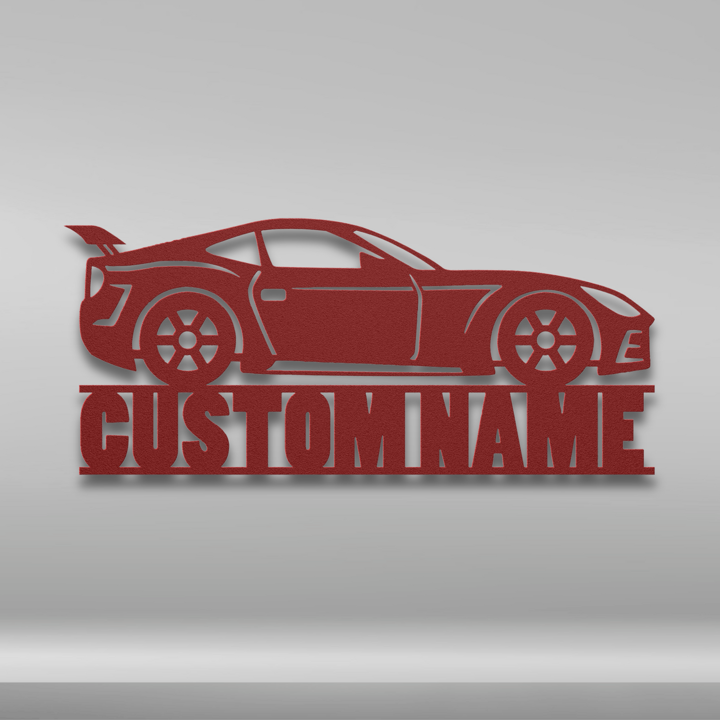 Custom Name Fast Car Metal Sign