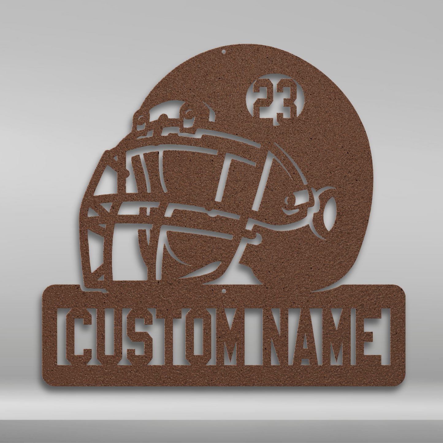Custom Name Boy's Football Helmet - Metal Sign