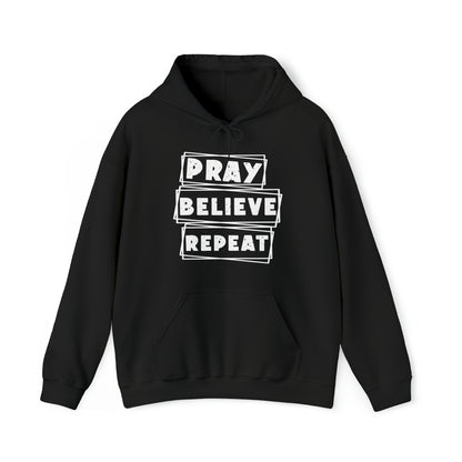 Pray Believe Repeat Unisex Heavy Blend™ Hooded Sweatshirt