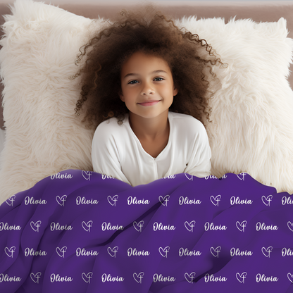 Custom Name Sherpa Heart