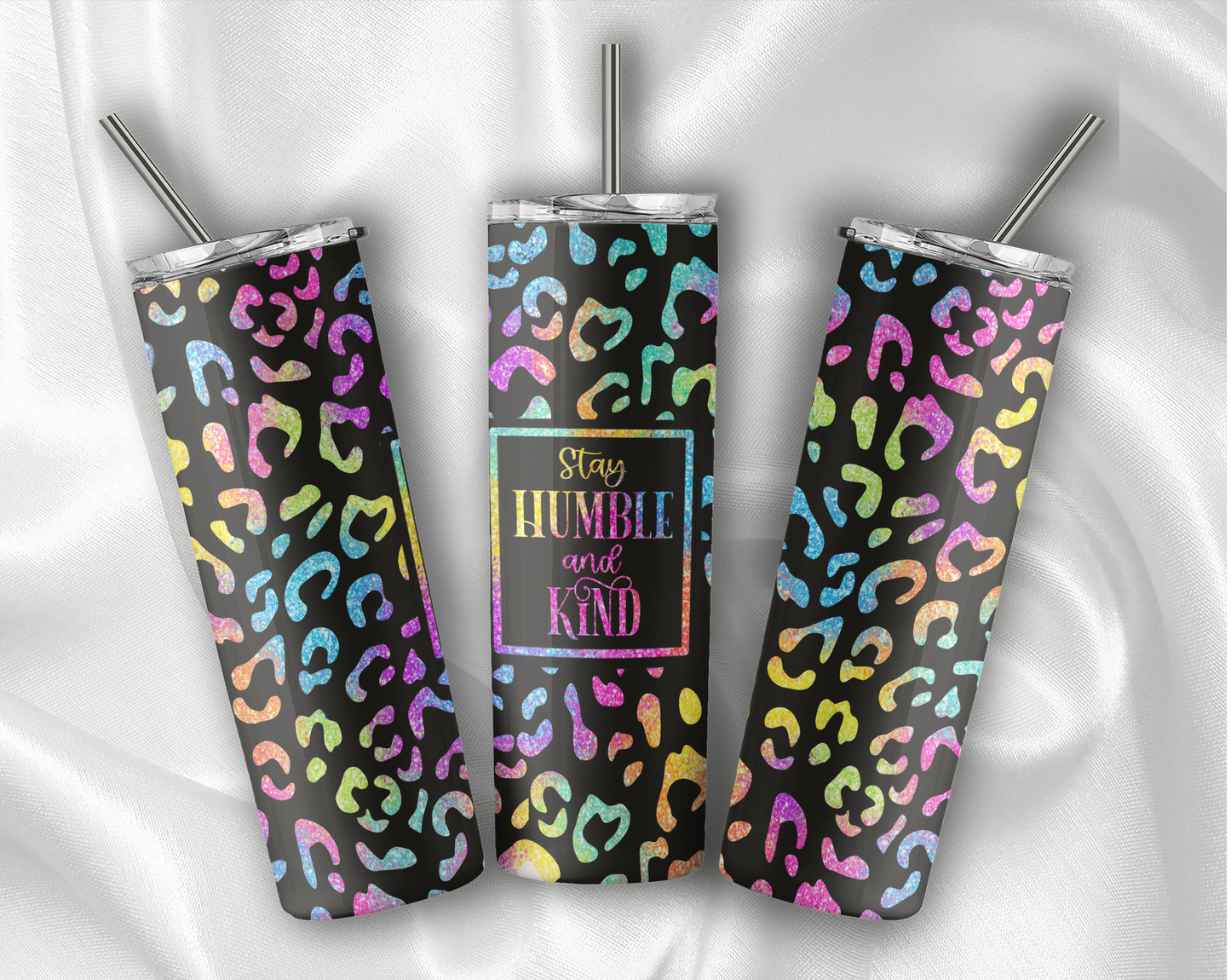 Stay Humble and Kind Tumbler With Stainless Steel Straw 20oz