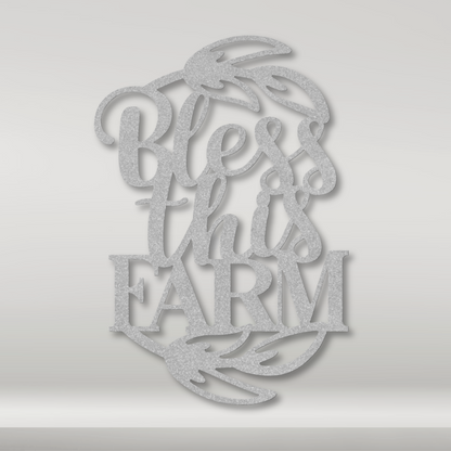 Bless This Farm Metal Sign