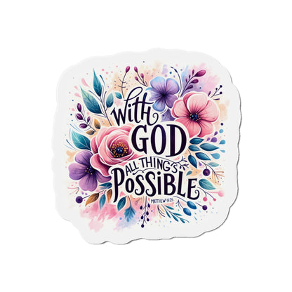 With God Die-Cut Magnets