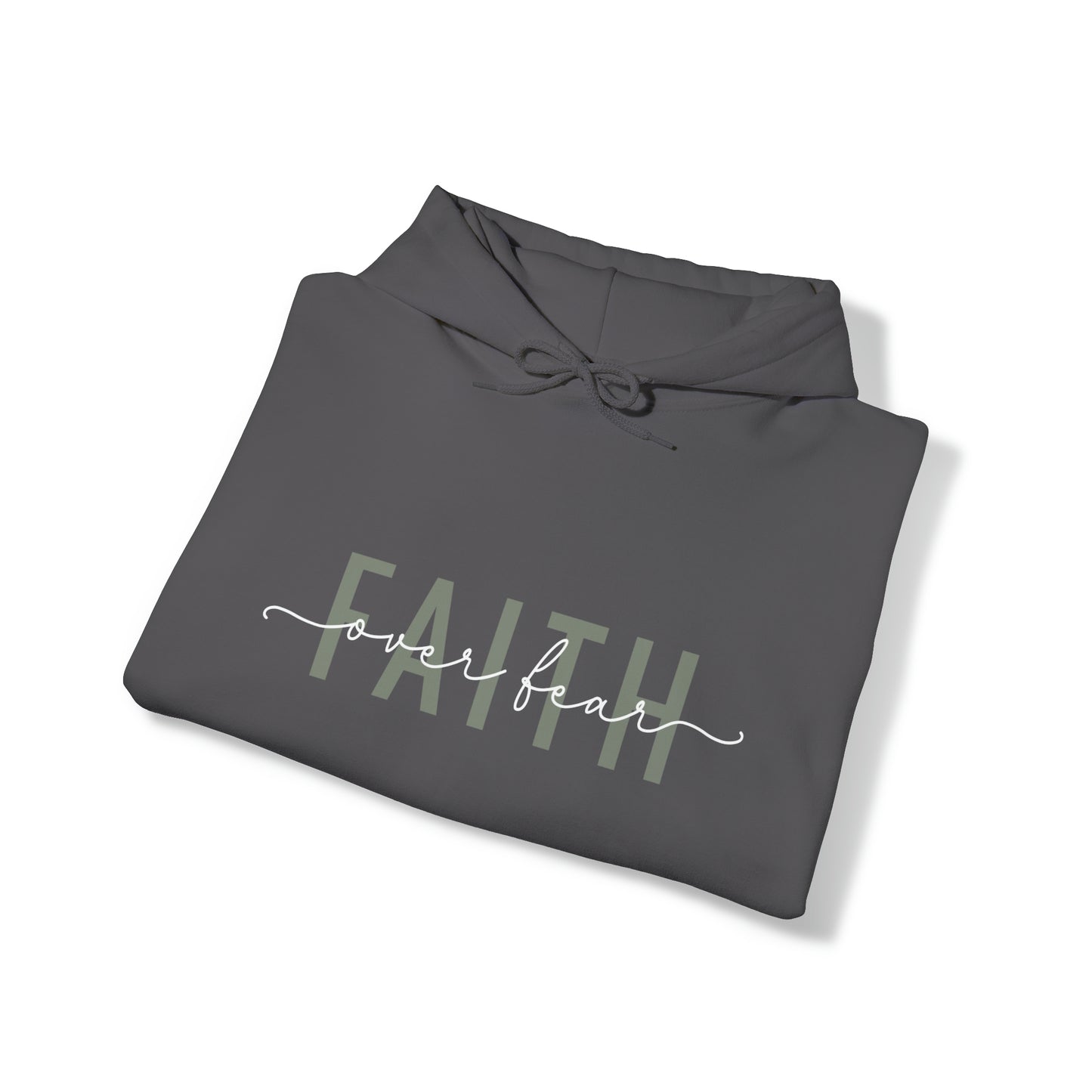 Faith Over Fear Christian Bible Scriptures Unisex Heavy Blend™ Hooded Sweatshirt