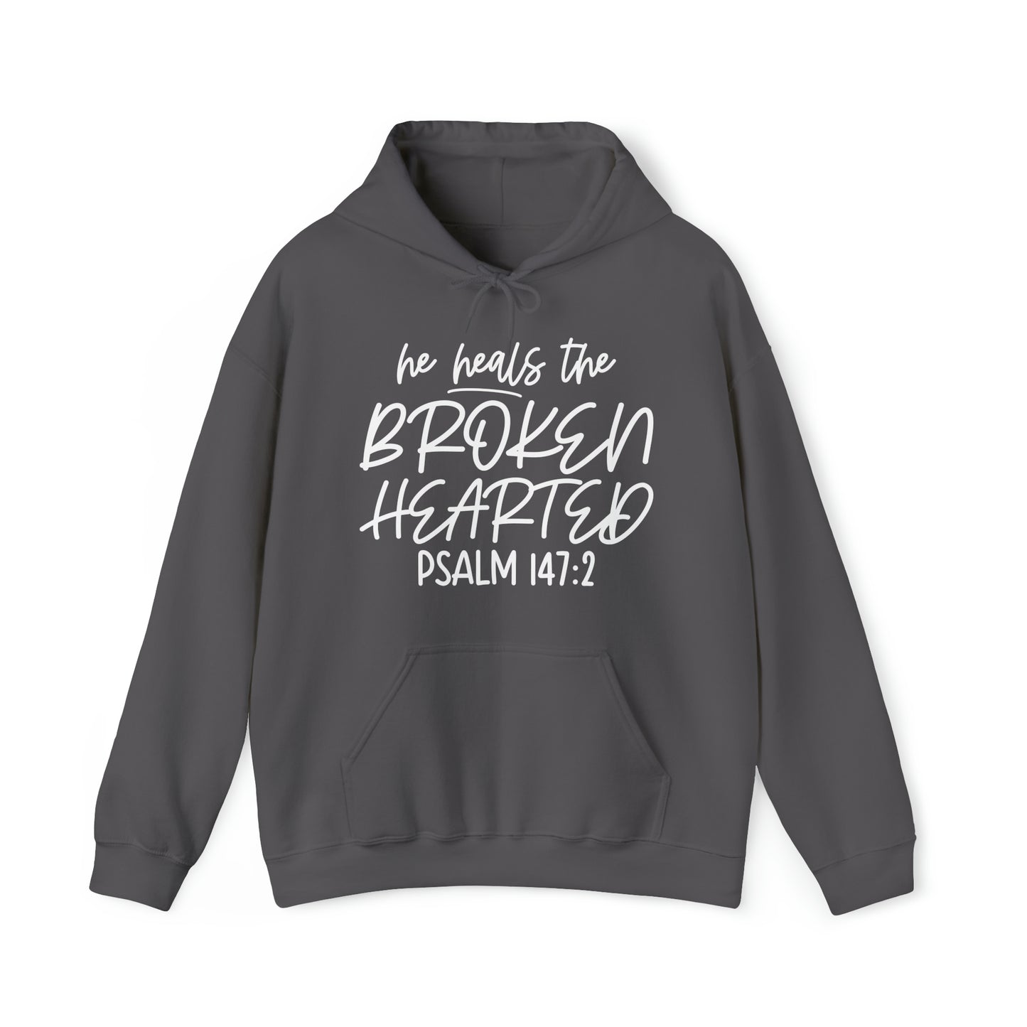 He Heals The Broken Hearted Unisex Heavy Blend™ Hooded Sweatshirt