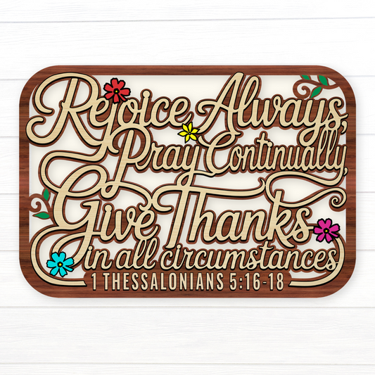 Rejoice  2D Wooden Sign - Image 1