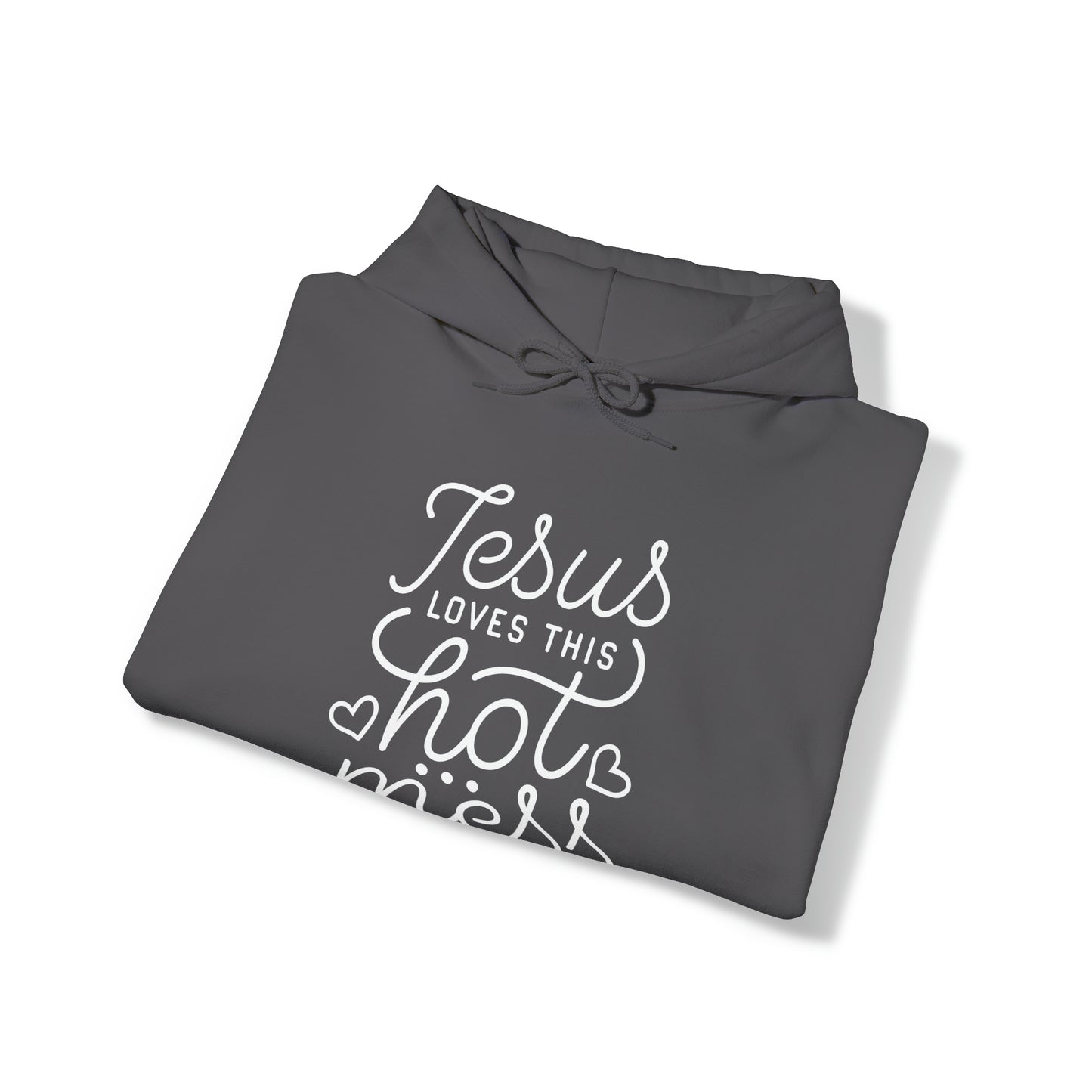 Jesus Loves This Hot Mess Unisex Heavy Blend™ Hooded Sweatshirt