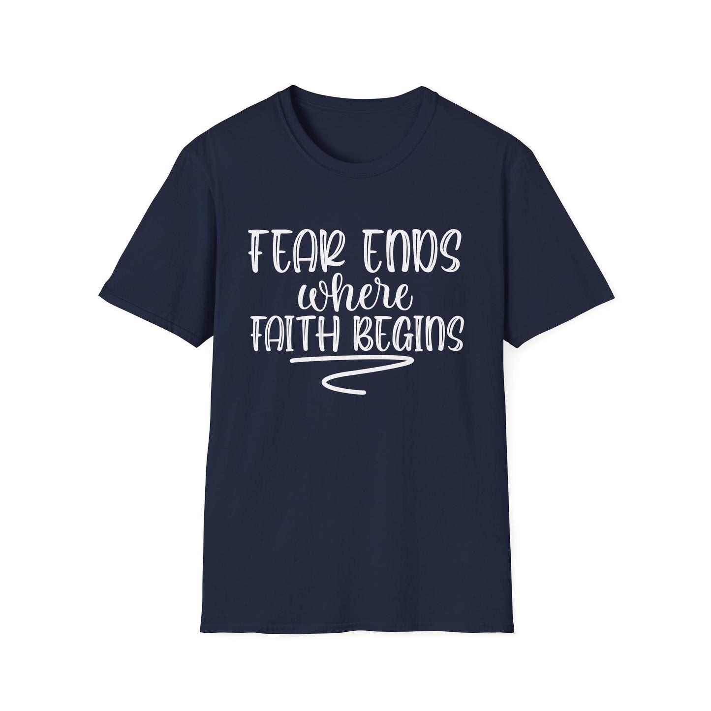 Faith Begins Unisex Softstyle T-Shirt