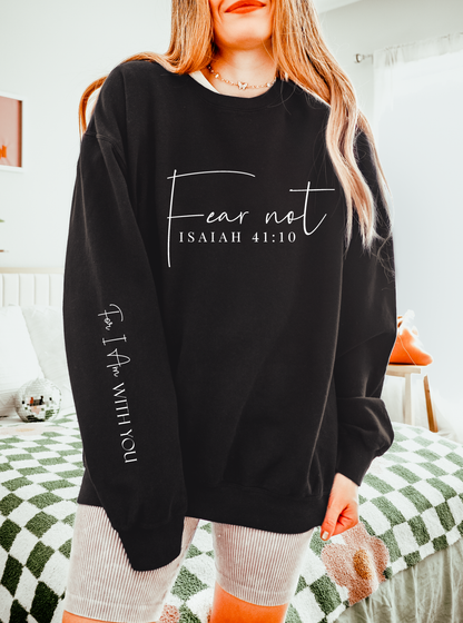 Fear Not, For I Am With You Christian Bible Verse Scriptures Unisex Lightweight Crewneck Sweatshirt