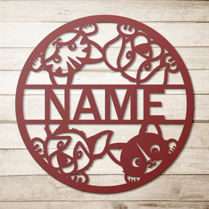 Custom Name Dogs/Cats Metal Sign