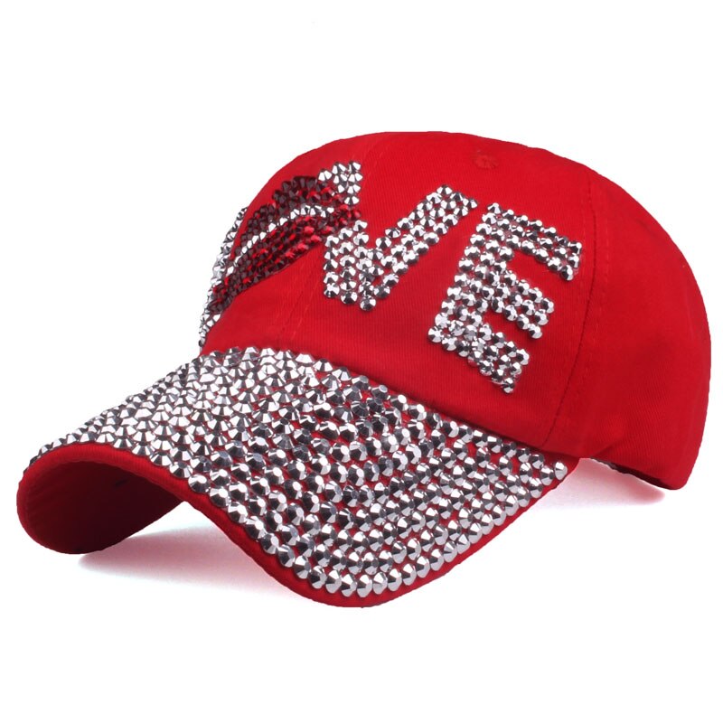 Baseball Caps New Style Letter LOVE Cap For Women Rhinestone
