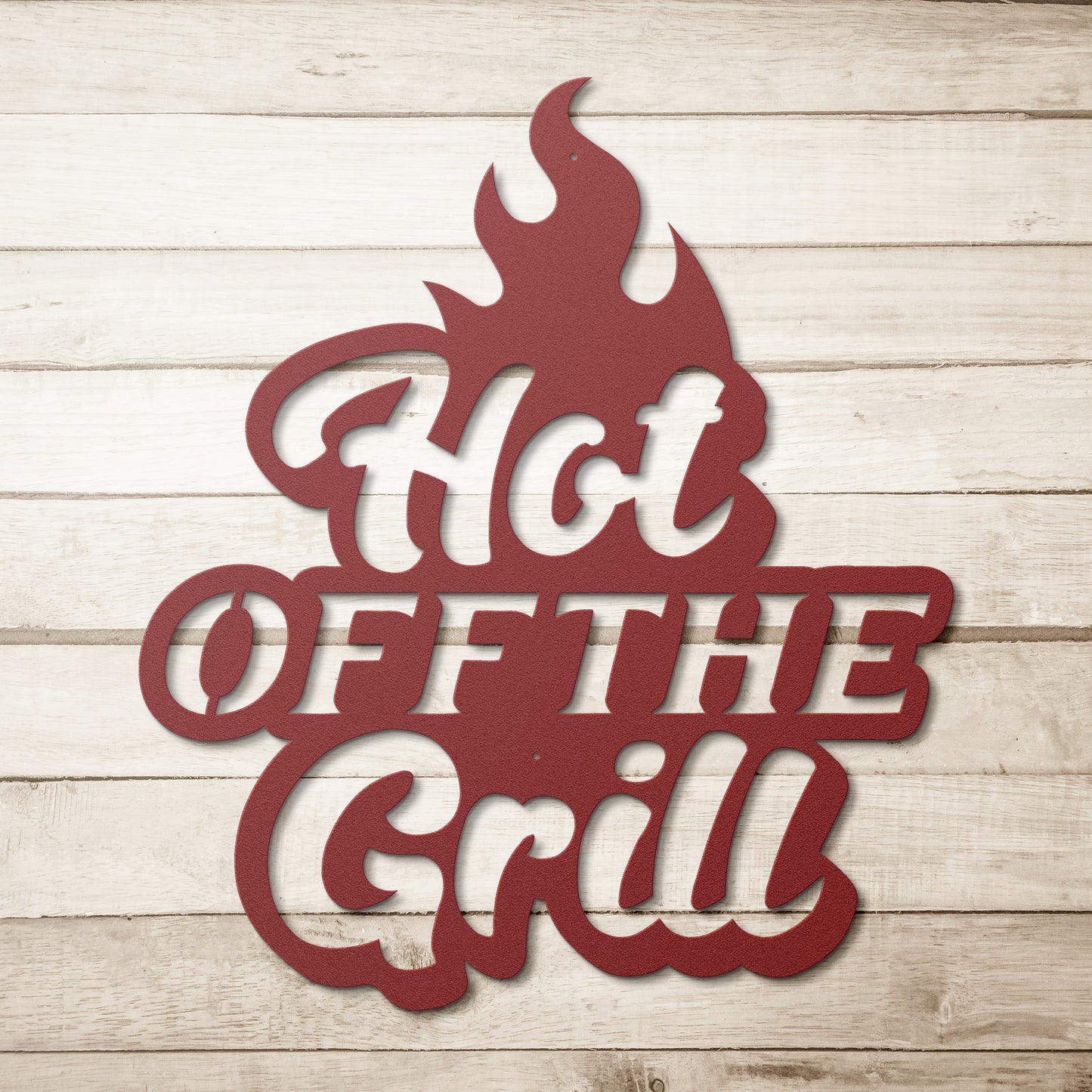 Hot Off The Grill Metal Sign