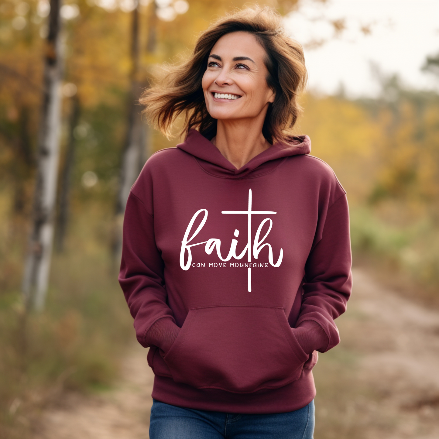 Faith Can Move Mountains Hooded Sweatshirt