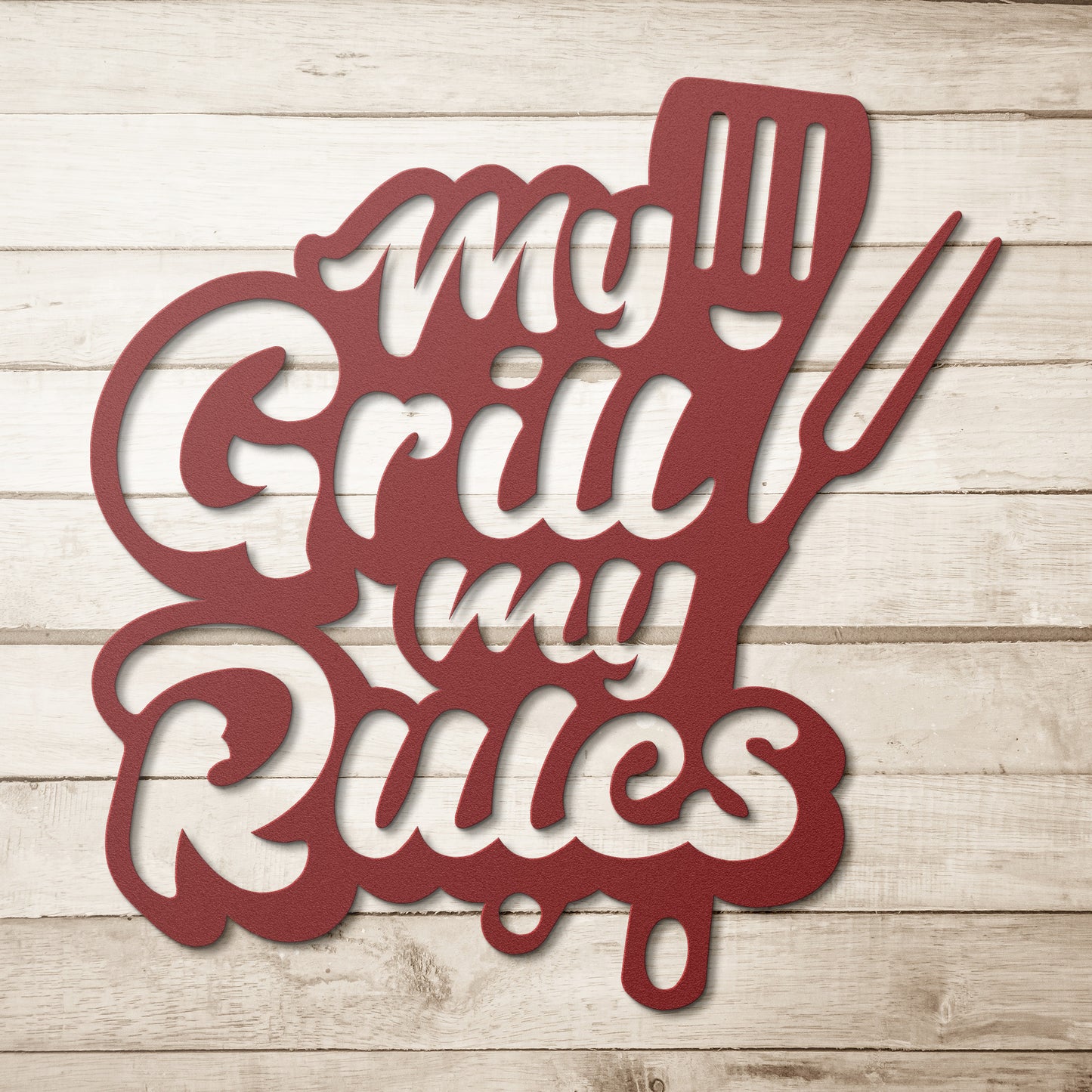 My Grill My Rules Metal Art