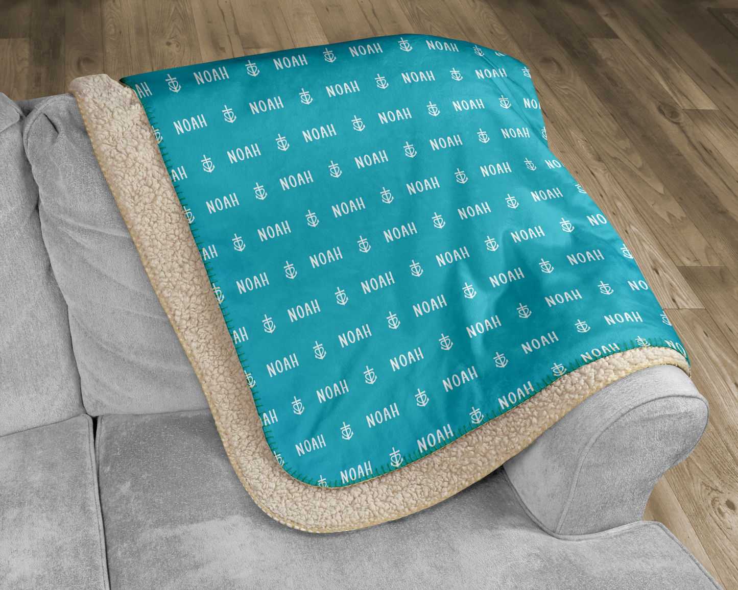 Personalized Faith Hope Love Christian Bible Religious Sherpa Blanket