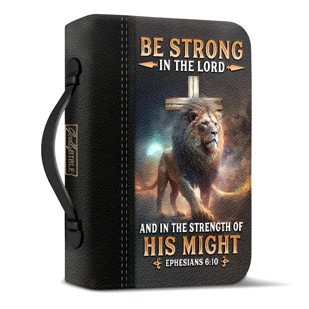 Lion Cross Personalized PU Leather Christian Bible Book Cover