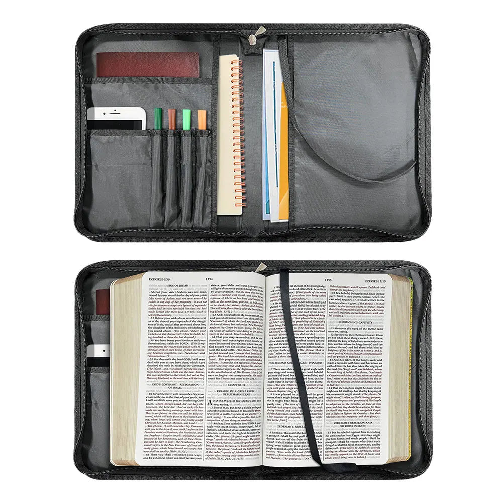 Seek His Will Personalized PU Leather Christian Bible Book Cover