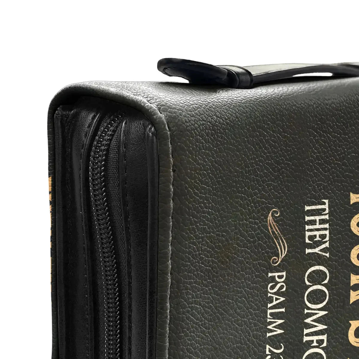 Personalized New PU Leather Bible Bag I Will Fear No Evil for You Are with Me Words Lion Design Women Handbags Study Book Holy Storage Box