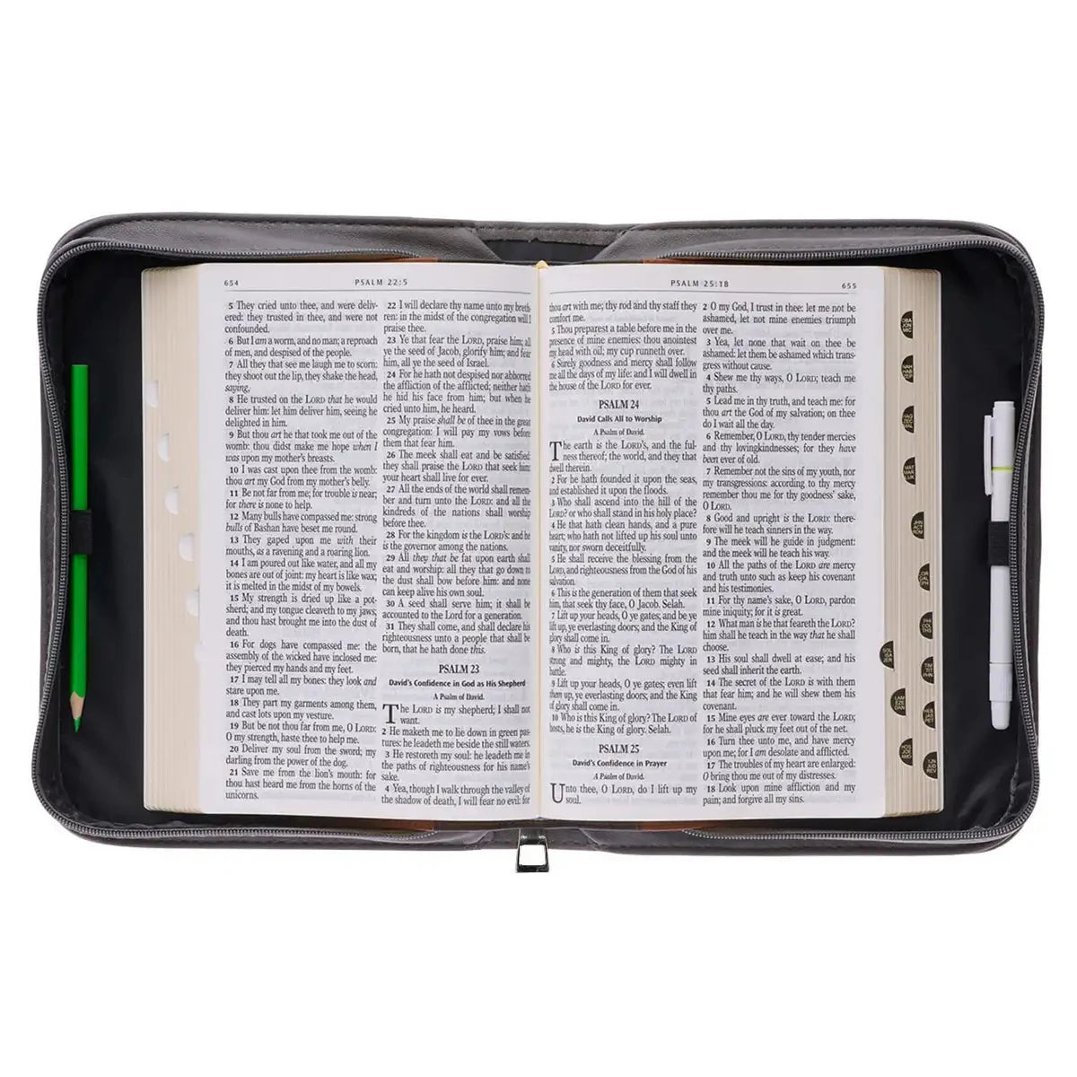 Personalized New PU Leather Bible Bag I Will Fear No Evil for You Are with Me Words Lion Design Women Handbags Study Book Holy Storage Box