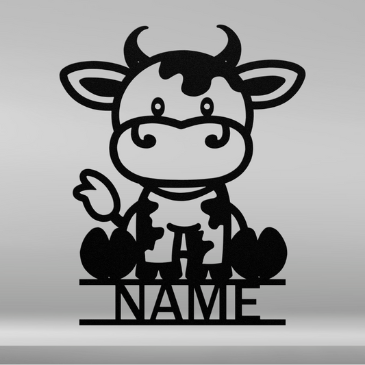 Custom Cow Metal Sign