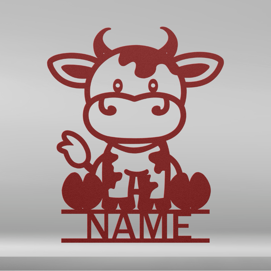 Custom Cow Metal Sign