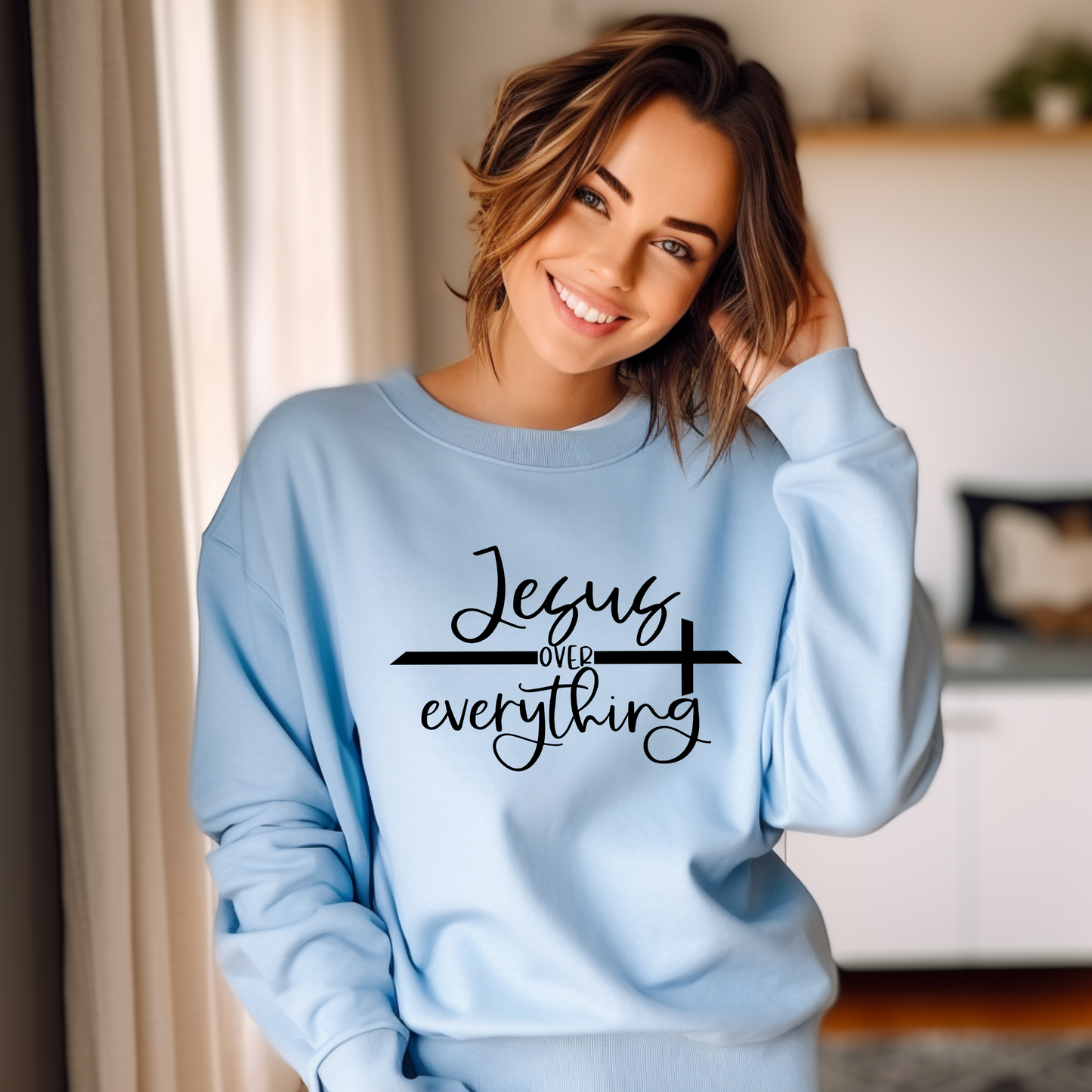 Jesus Over Everything Crewneck Sweatshirt
