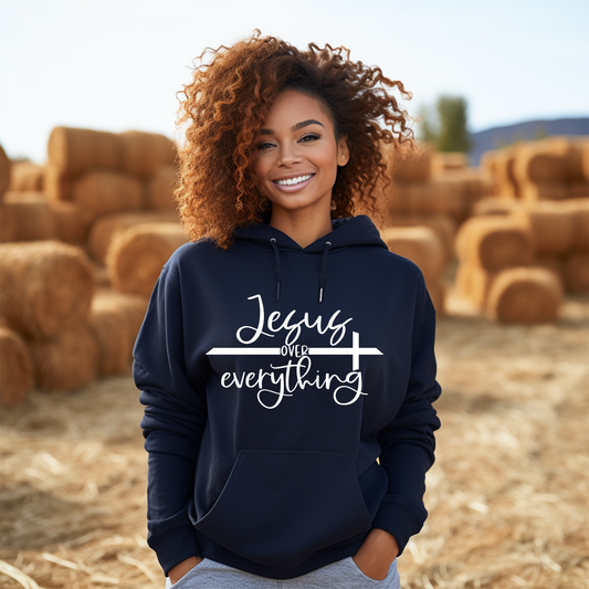 Jesus Over Everything Unisex Heavy Blend™ Hooded Sweatshirt