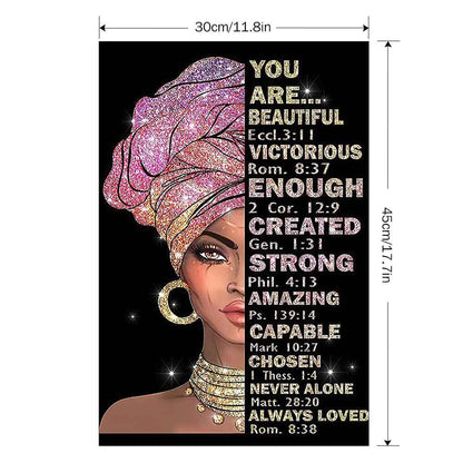 You Are Beautiful Bible Verse UnFramed Canvas Wall Art Painting/Poster, Pictures For Living Room Bedroom Decoration, No Frame.