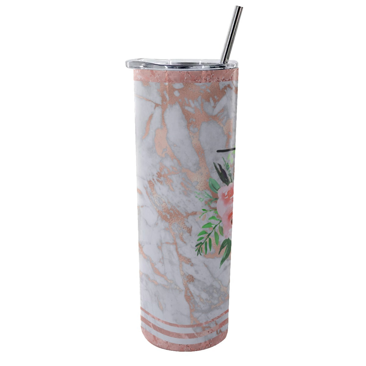 Pink Faith Tumbler With Stainless Steel Straw 20oz