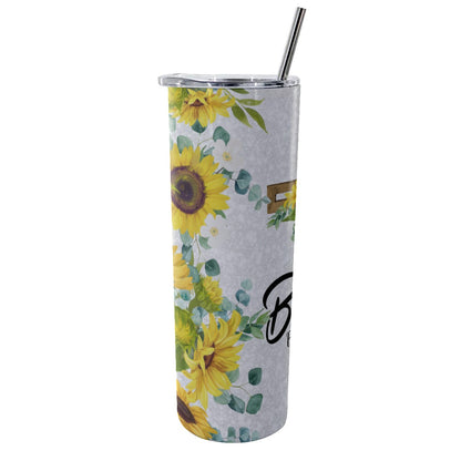 Be Still Tumbler With Stainless Steel Straw 20oz