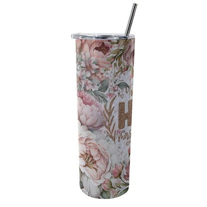 His Masterpiece Tumbler With Stainless Steel Straw 20oz