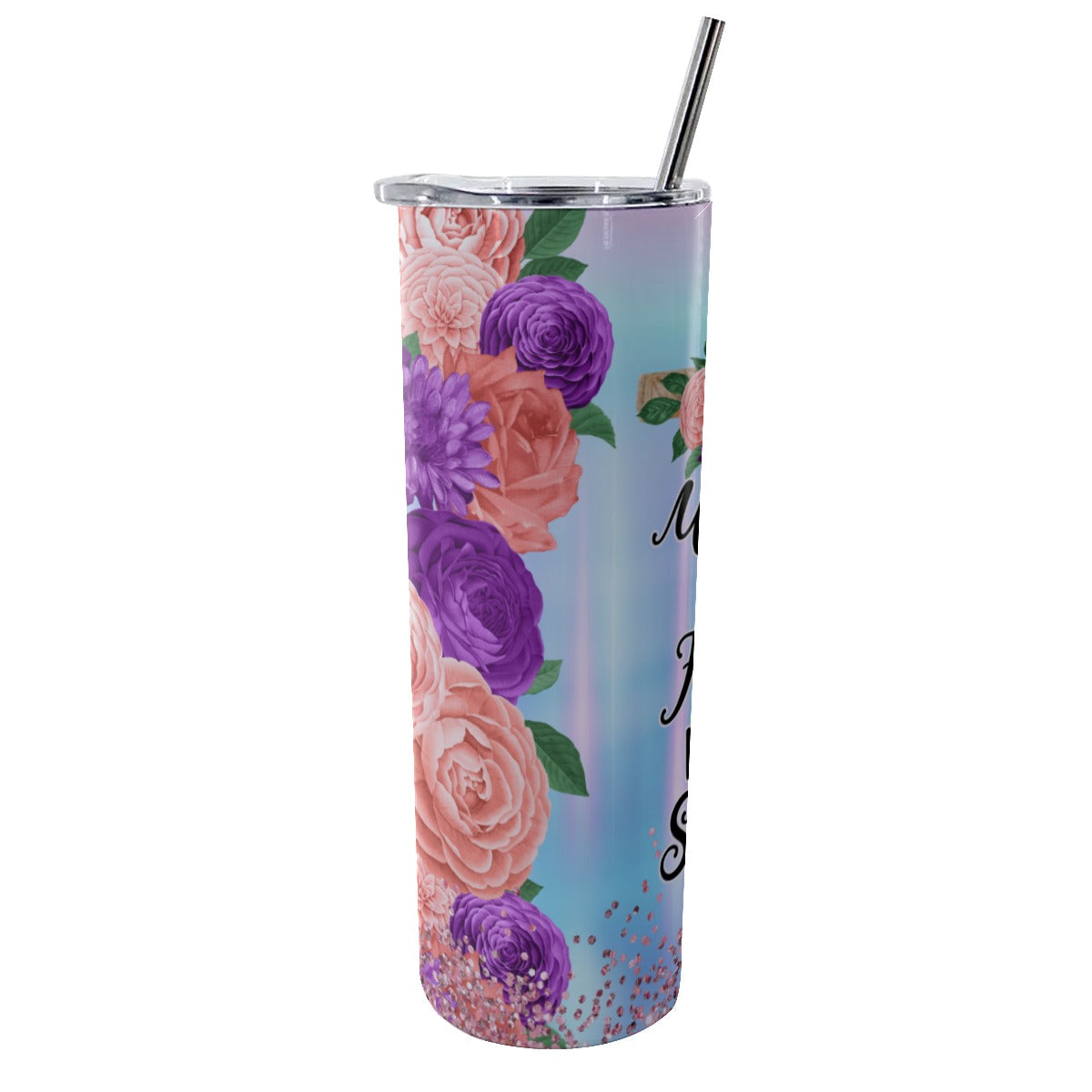 Walk By Faith Tumbler With Stainless Steel Straw 20oz