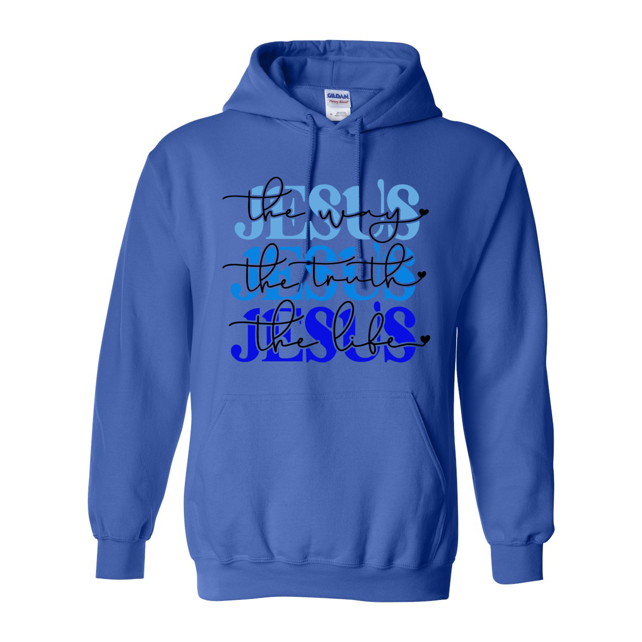 Jesus is The Way Blue Hooded Sweatshirt